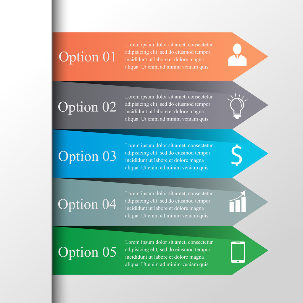 Arrows infographic template - Vector, Image