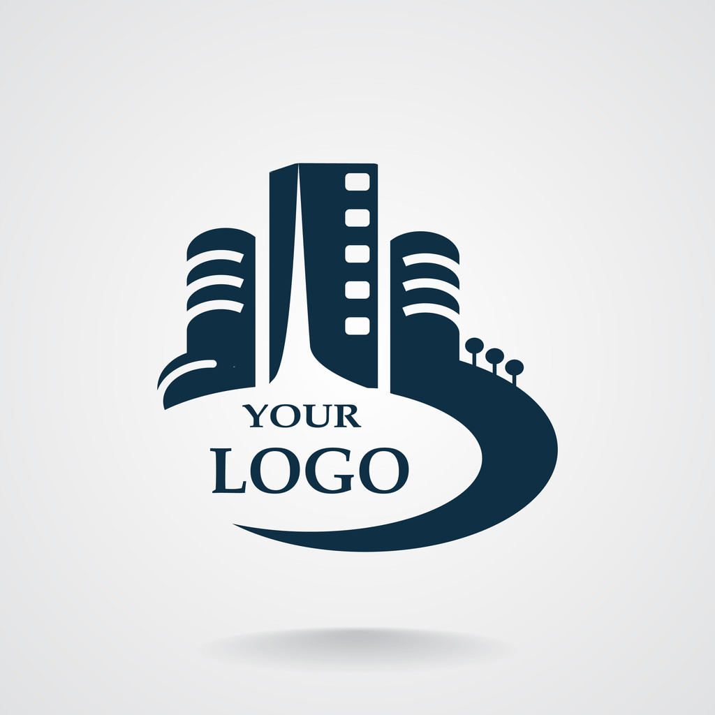 あなたの会社のための市建物ロゴ - ベクター画像