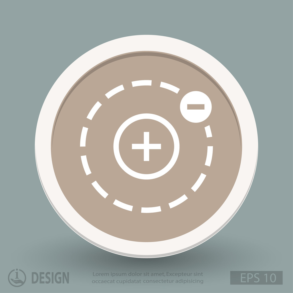 icono de diseño plano Atom
 - Vector, Imagen