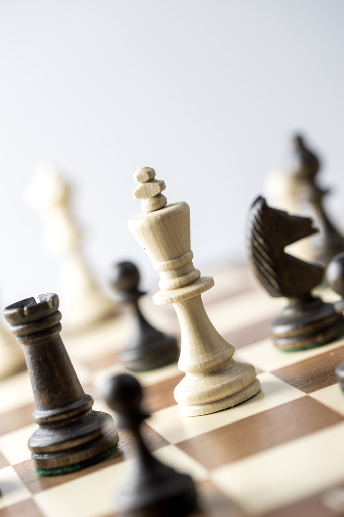 Σχήμα σκάκι, επιχειρηματική στρατηγική έννοια, ηγεσία, ομάδα και su - Φωτογραφία, εικόνα