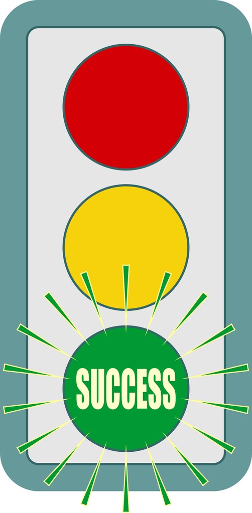 Traffic lights symbol. Flashing green - Vector, Image