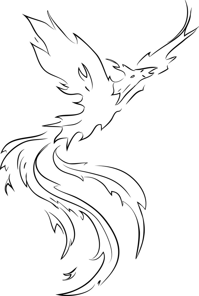 Phoenix mitolojik yaratık - Vektör, Görsel