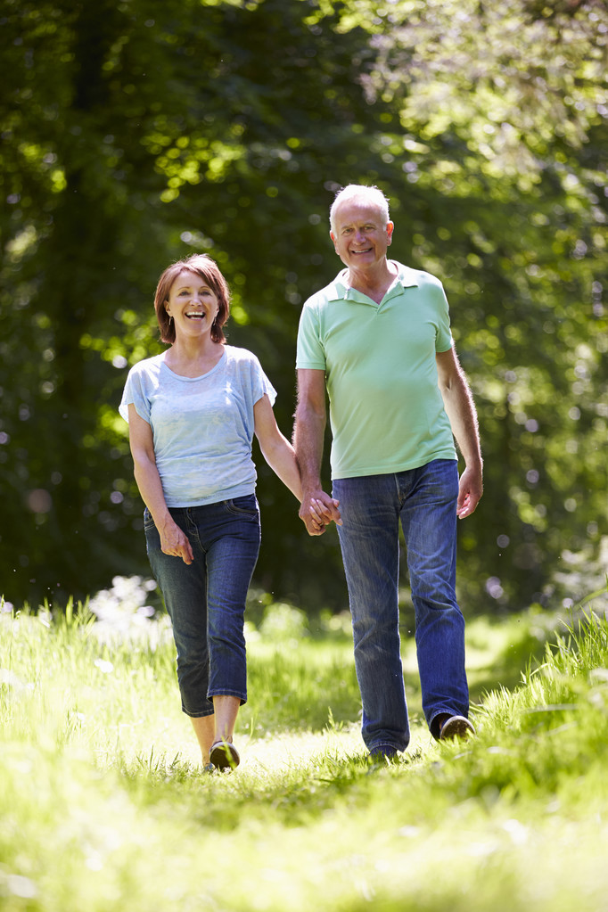 Senior Couple Walking In Countryside - Photo, Image