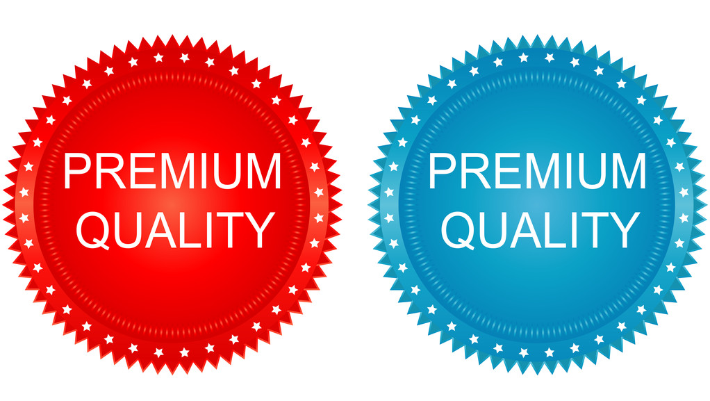 pulsante rotondo con banner e testo Premium Quality
 - Vettoriali, immagini