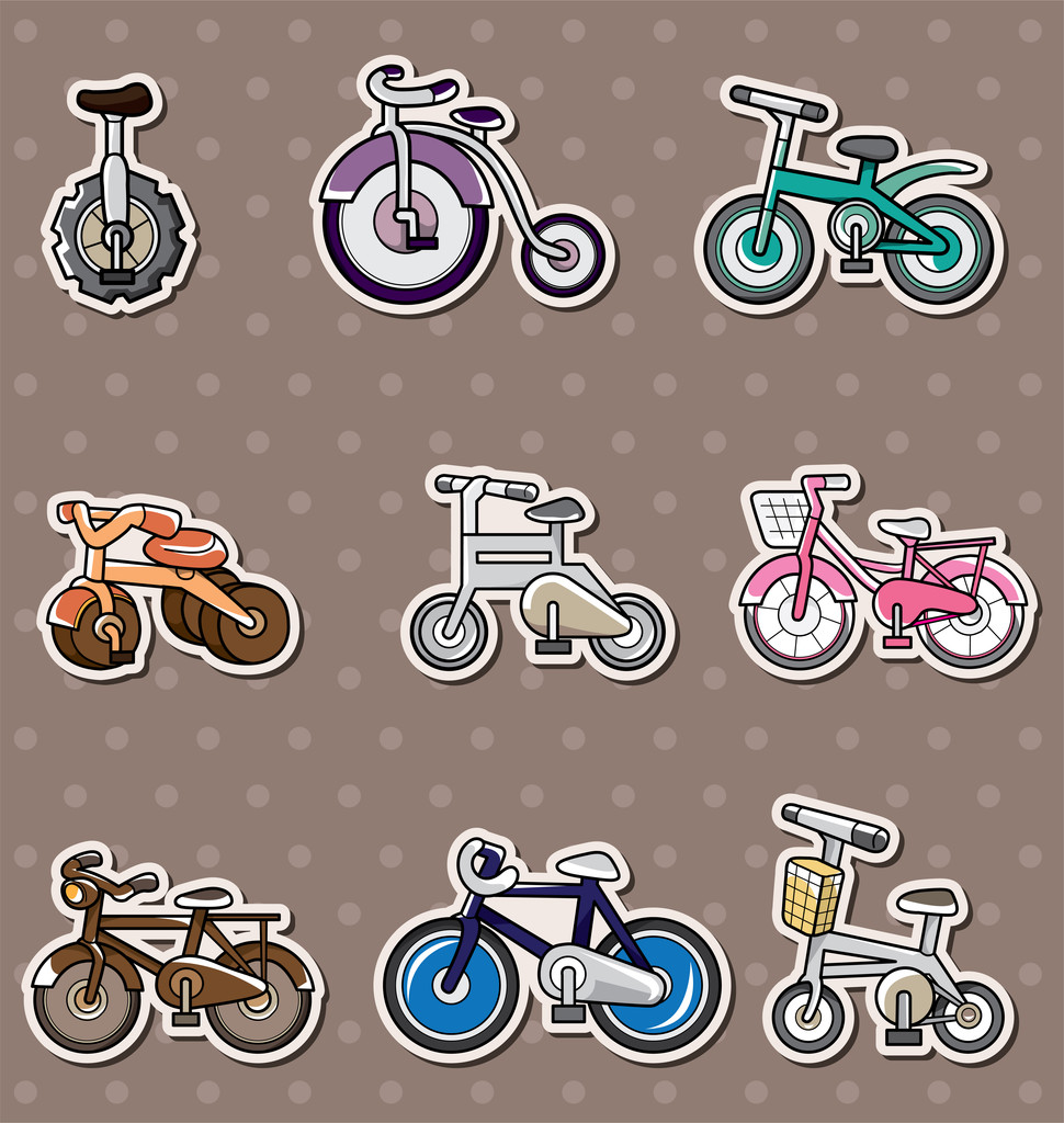 autocollants vélo dessin animé
 - Vecteur, image