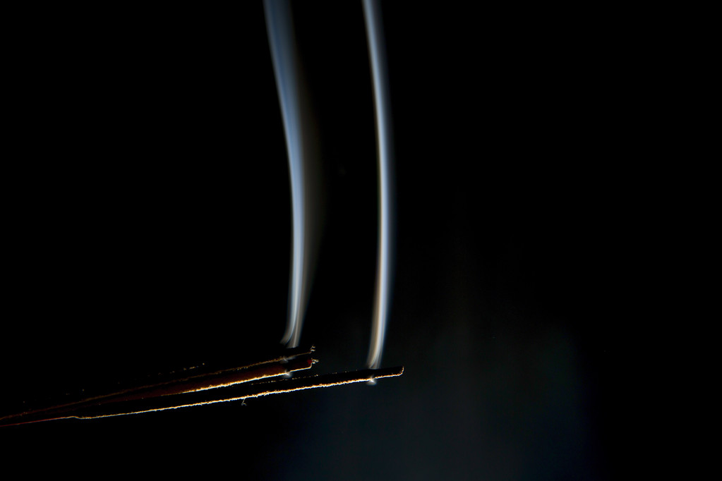 White smoke from aromatic stick - Photo, Image