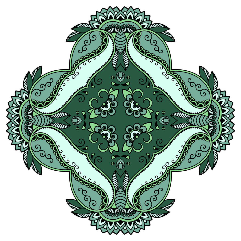 Image vectorielle de mandalas colorés dans un style oriental
. - Vecteur, image