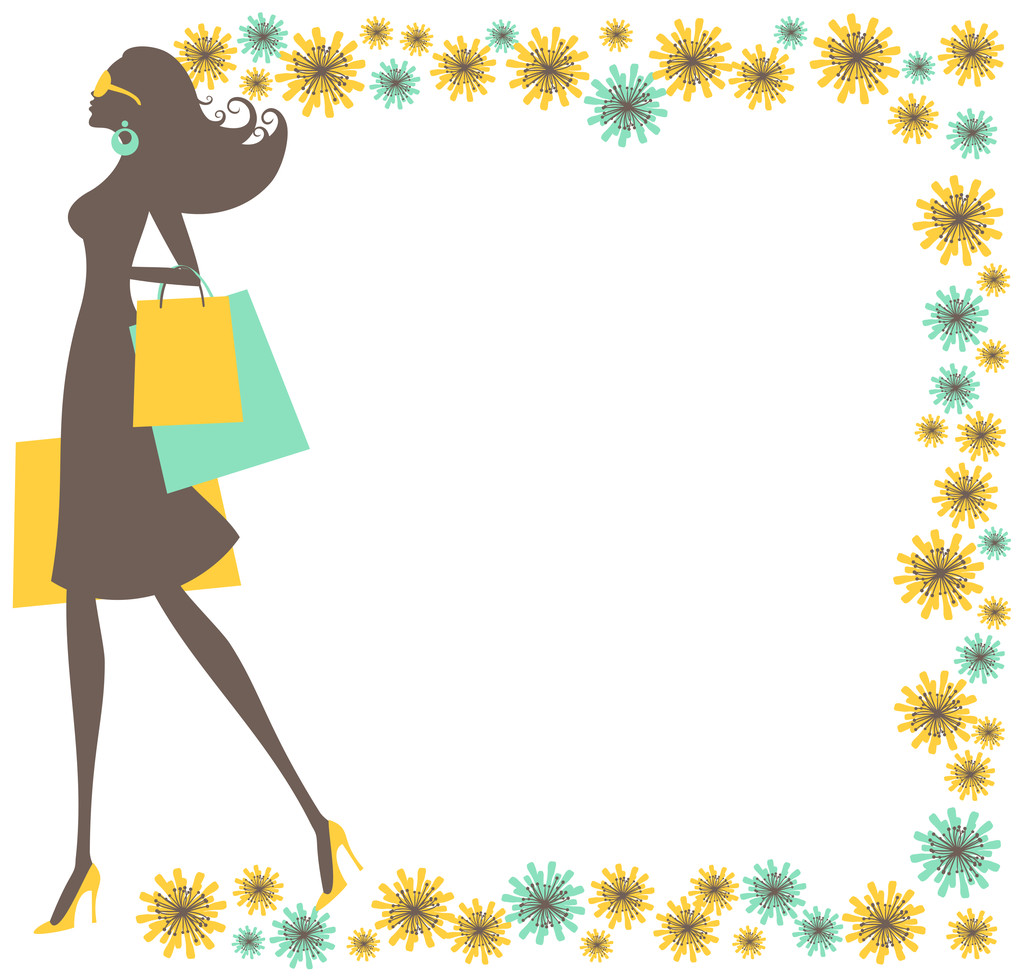 Shopping Femme - Vecteur, image