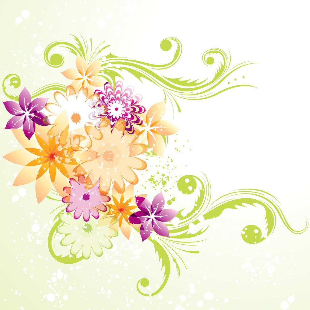 Diseño floral
 - Vector, Imagen