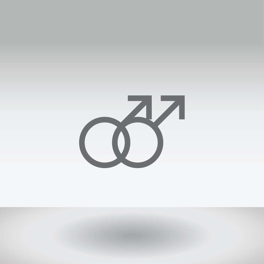 Ikona ilustracja na białym tle na tle - Gay - Zdjęcie, obraz