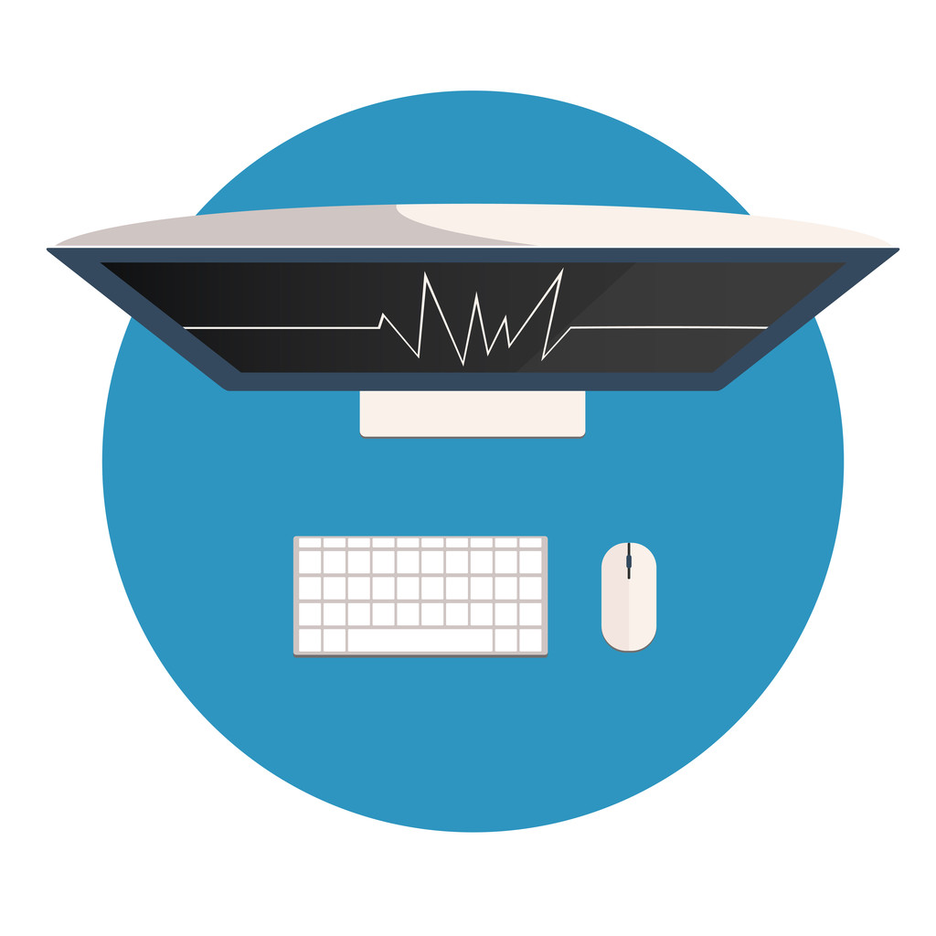 Mediacal PC flat icon - Vector, Image