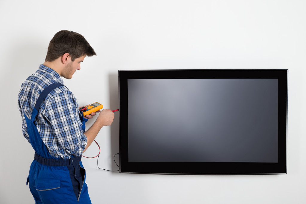 Technician Repairing Television - Photo, Image