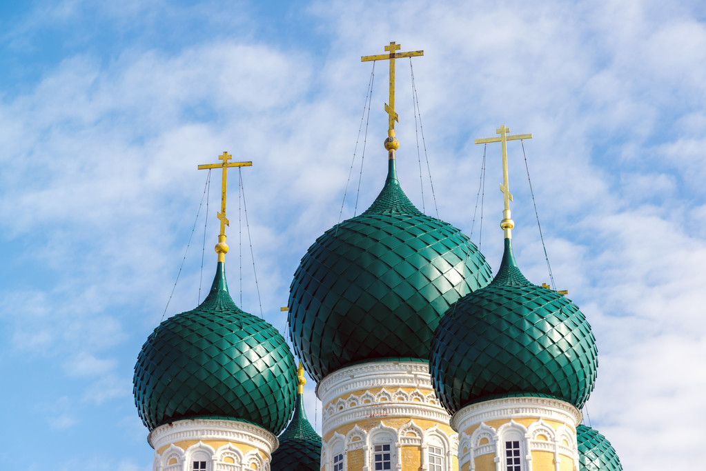 Vzkříšení katedrála v Tutaev v Rusku. Zlatý prsten cestování - Fotografie, Obrázek