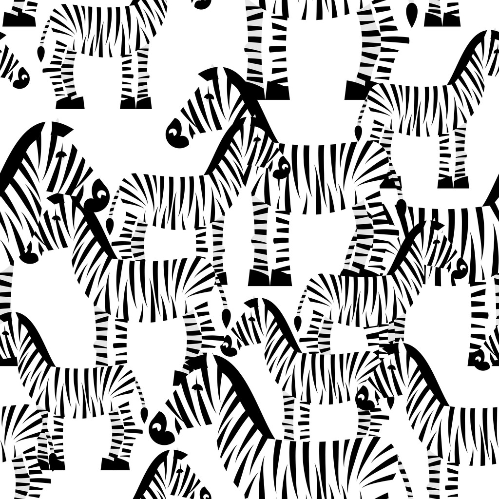 Zebra seamless pattern. Savannah Animal ornament. Wild animal te - Wektor, obraz