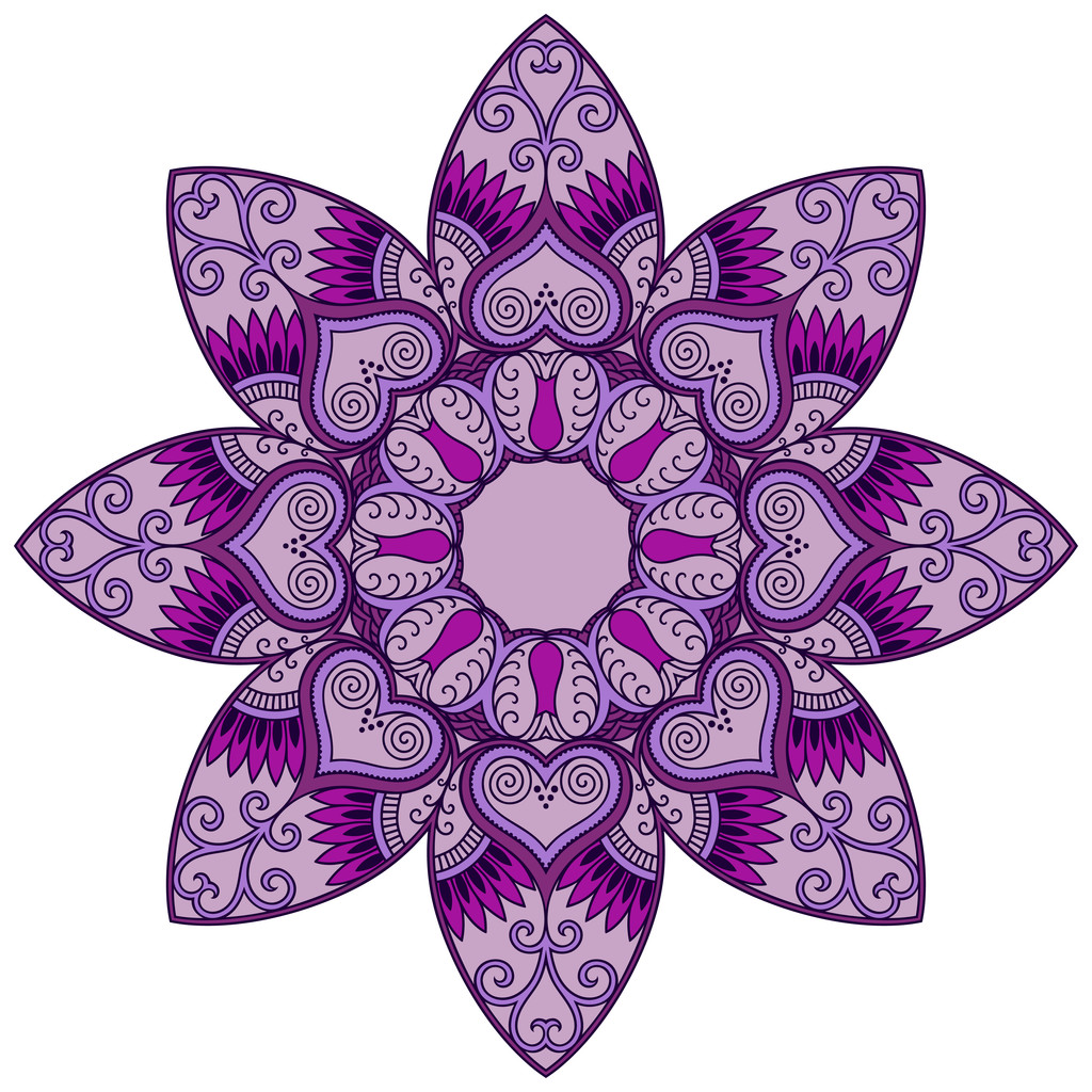 Vektor kép színes Mandala keleti stílusú. - Vektor, kép
