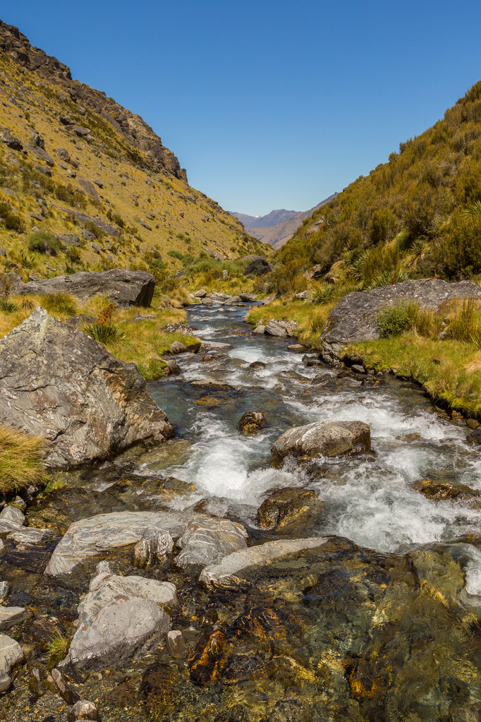 mountain valley and creek  - Photo, Image