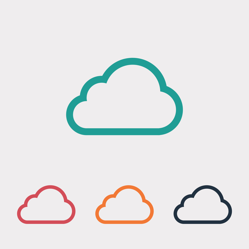 Cloud design piatto icona
 - Vettoriali, immagini