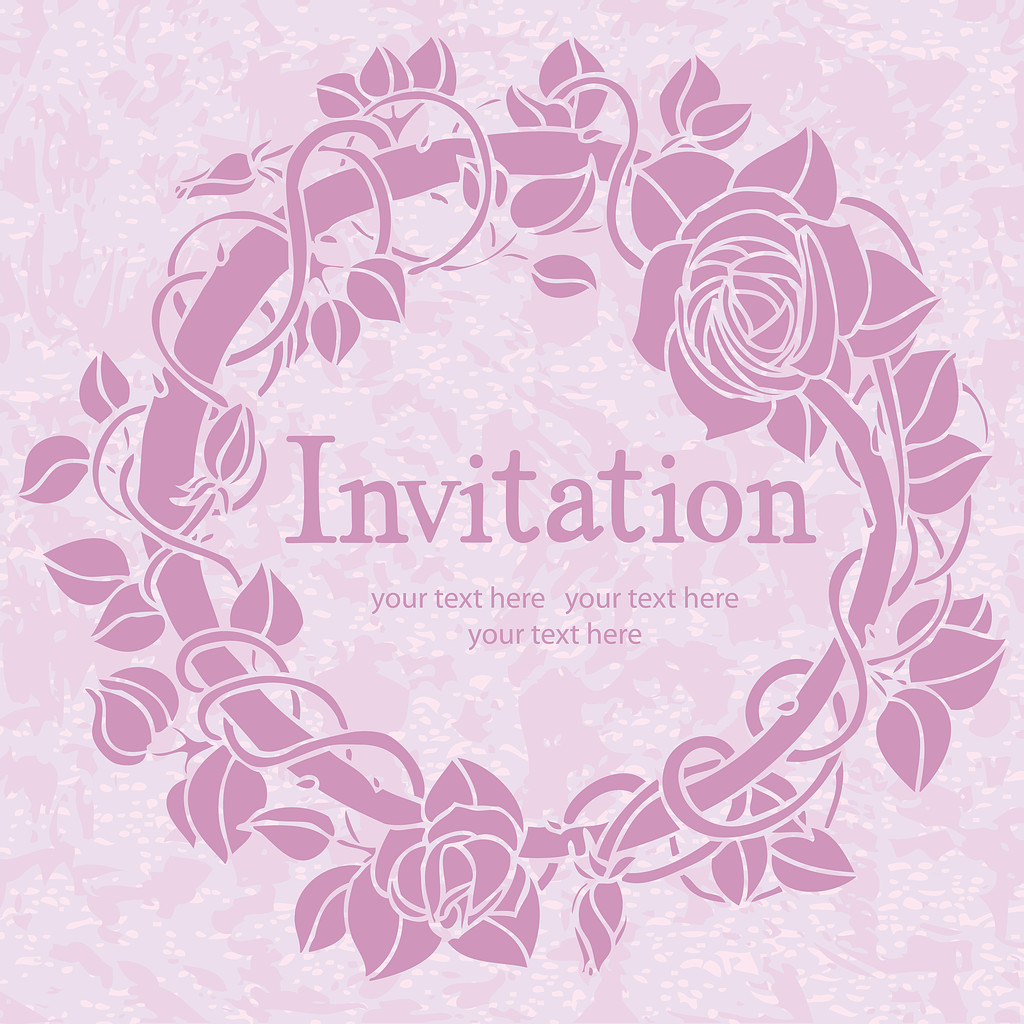 Invitation card - Vector, Image