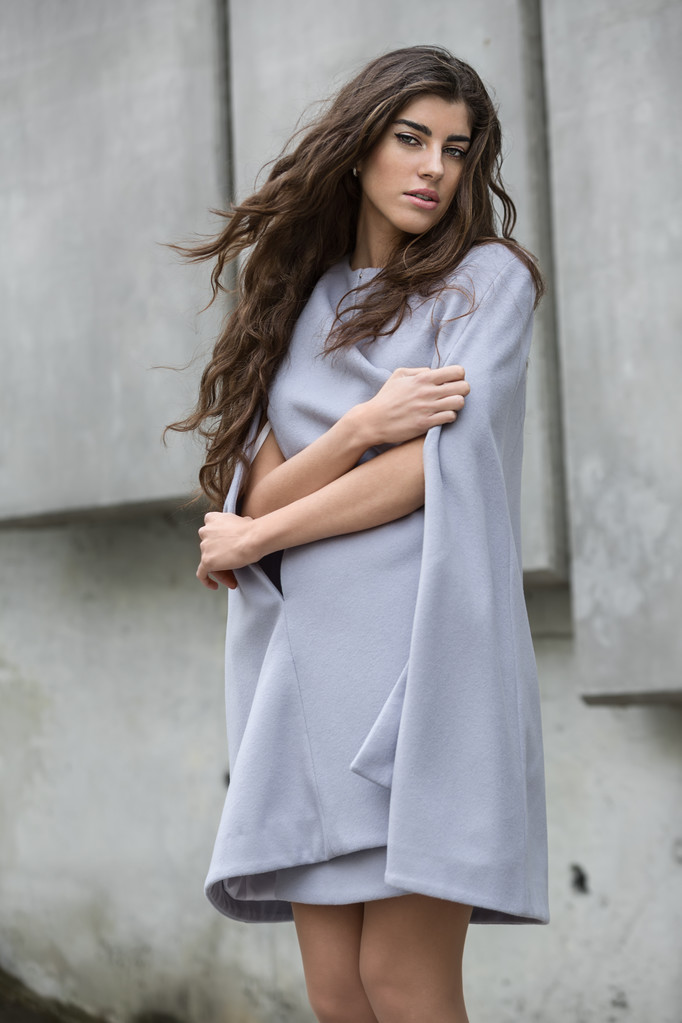 Girl in the gray coat - Photo, Image