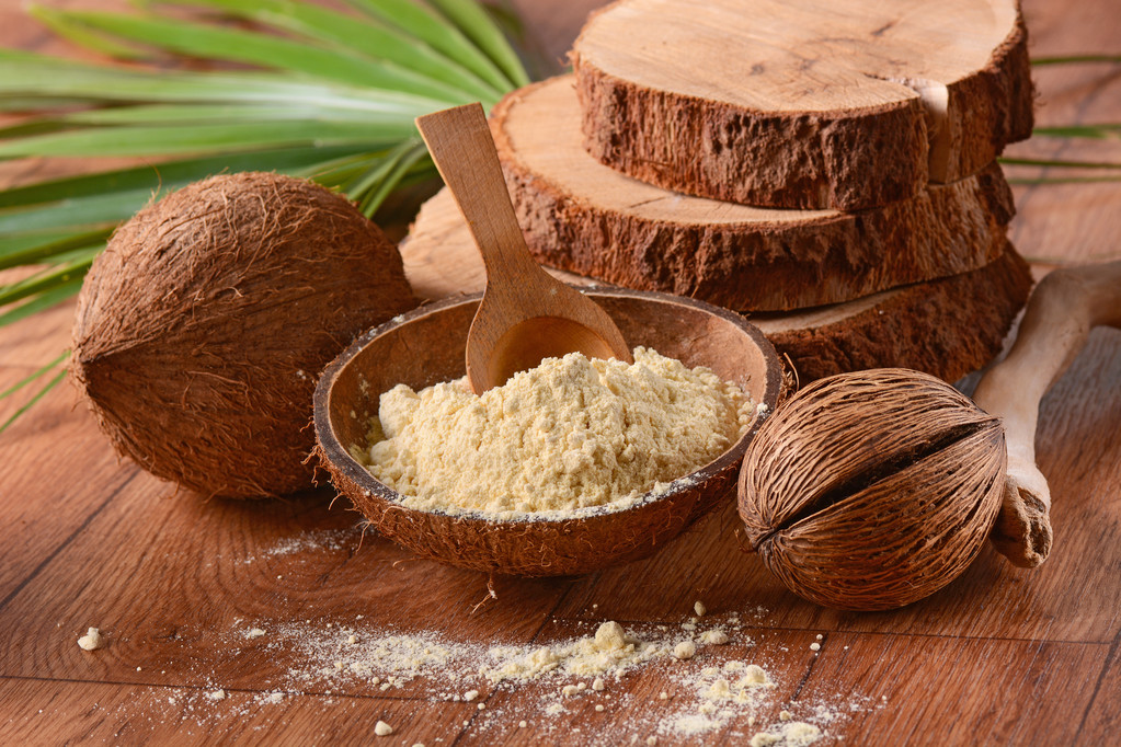 coconut flour on the table - Photo, Image