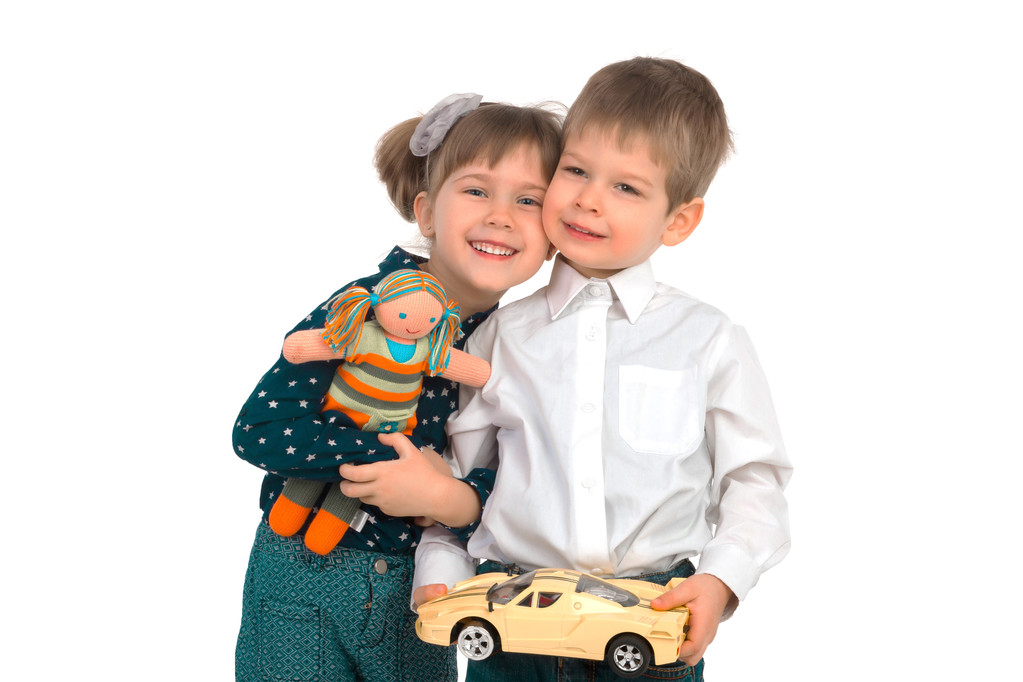 Kinder mit Spielzeug - Foto, Bild