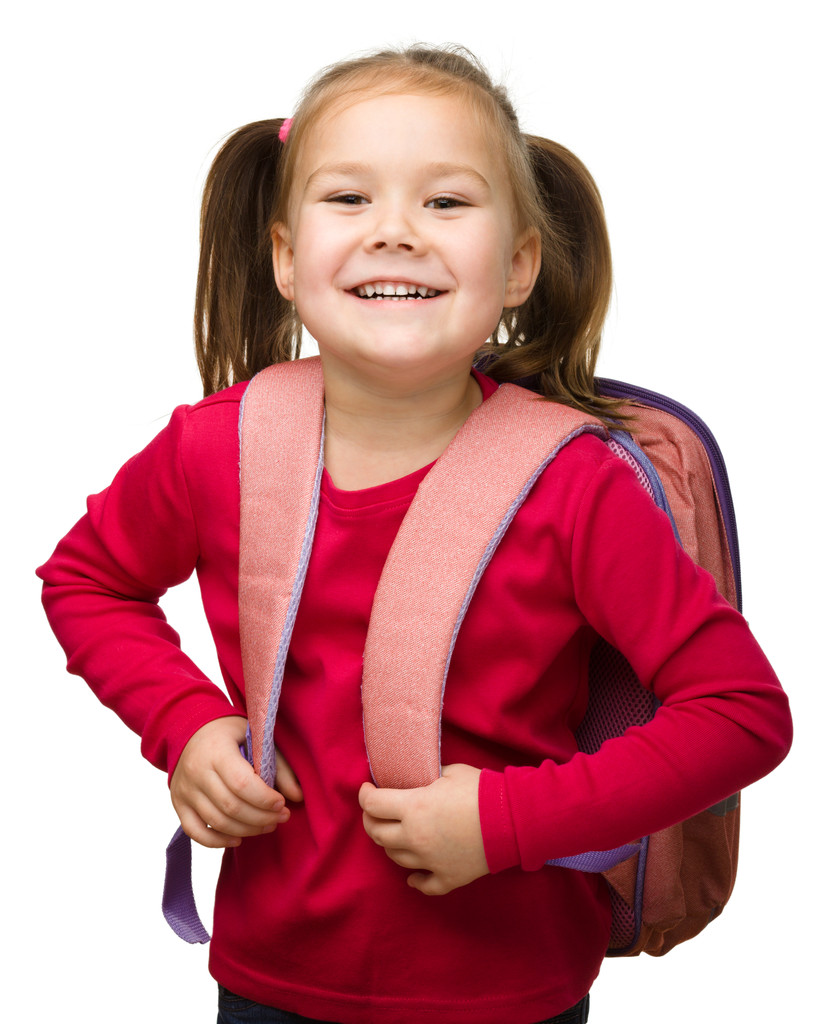 Портрет милої школярки з рюкзаком
 - Фото, зображення