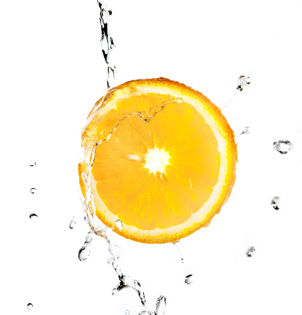 Pomarańcza w wodzie - Zdjęcie, obraz