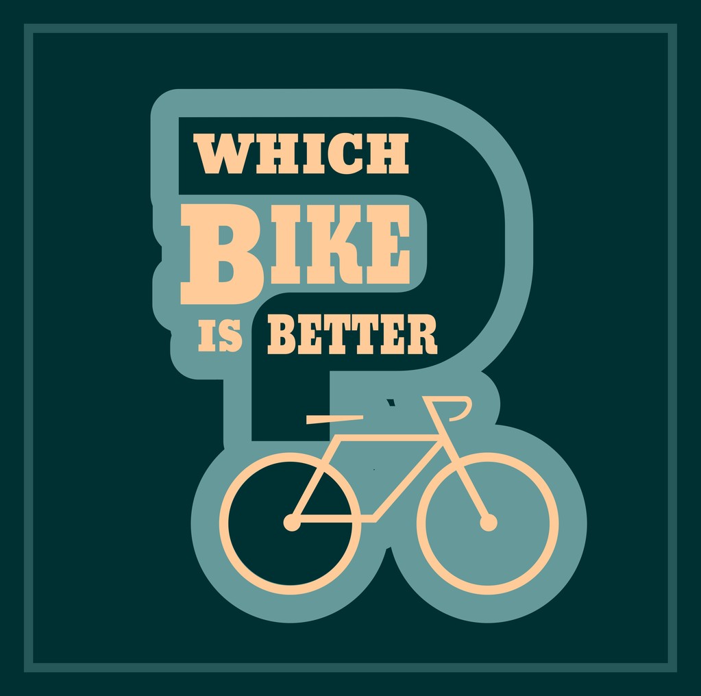 Which bike is better text - Vector, Image