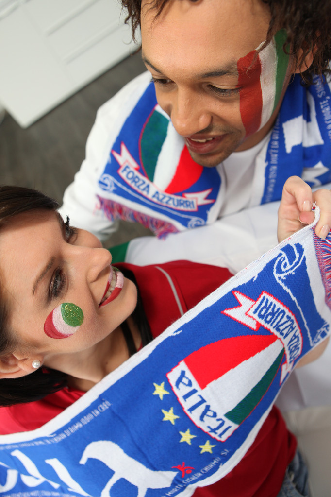 Excited Italian sports fans - Photo, Image
