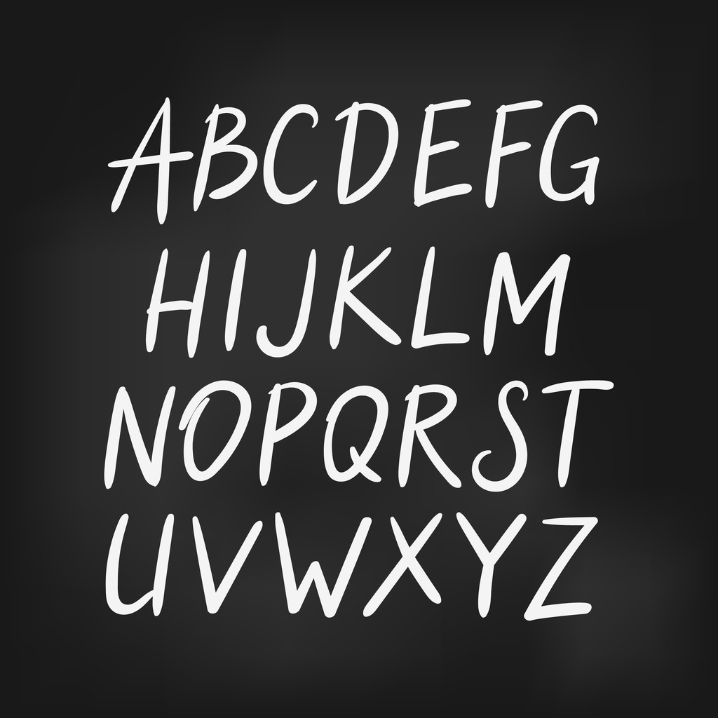 Latin english alphabet, vector simple font - Vector, Image