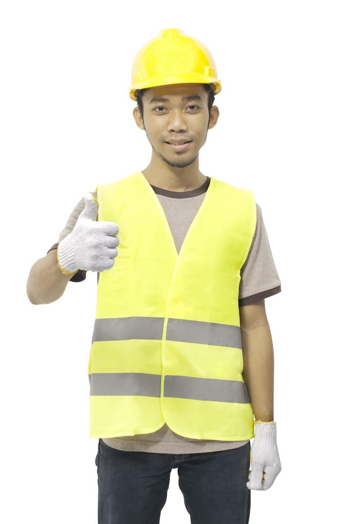 Hombre trabajador dar OK señal
 - Foto, Imagen