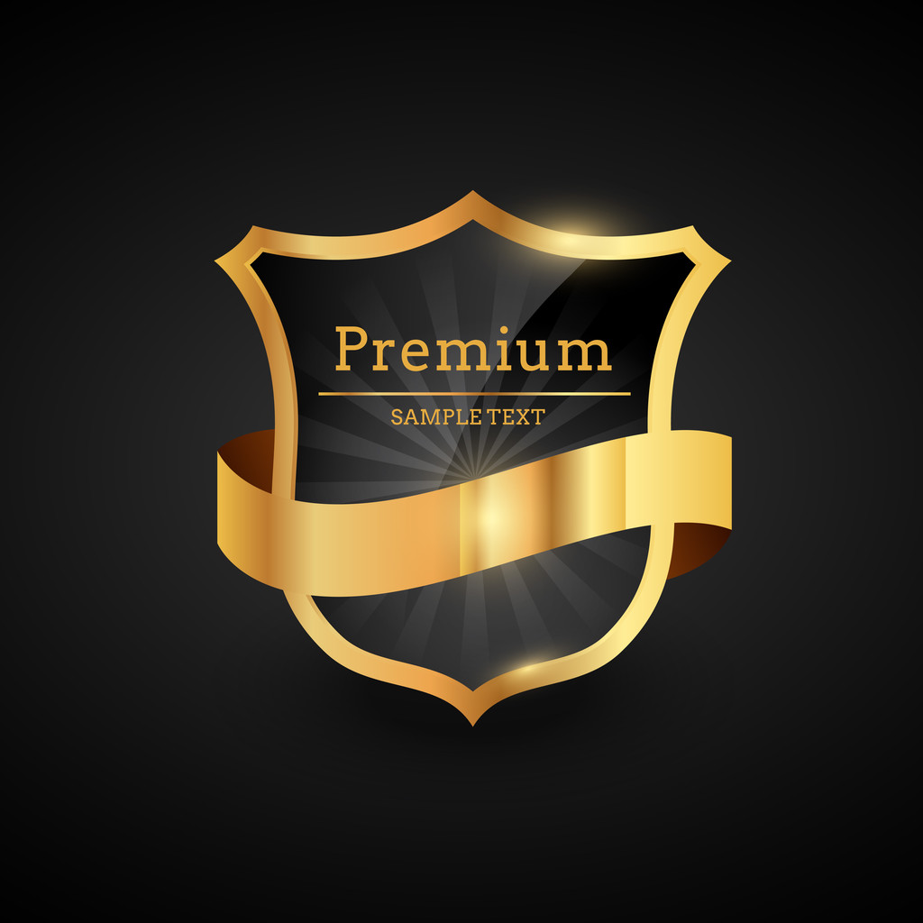 illustration de design d'étiquette dorée de luxe premium
 - Vecteur, image