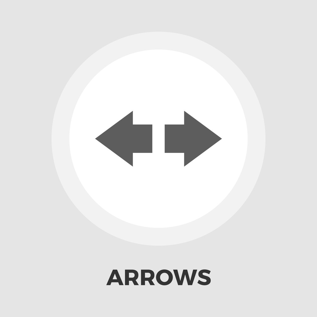 Arrow flat icon - Vector, Image