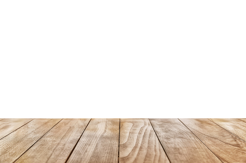 Wooden table isolated over white background  - Photo, Image
