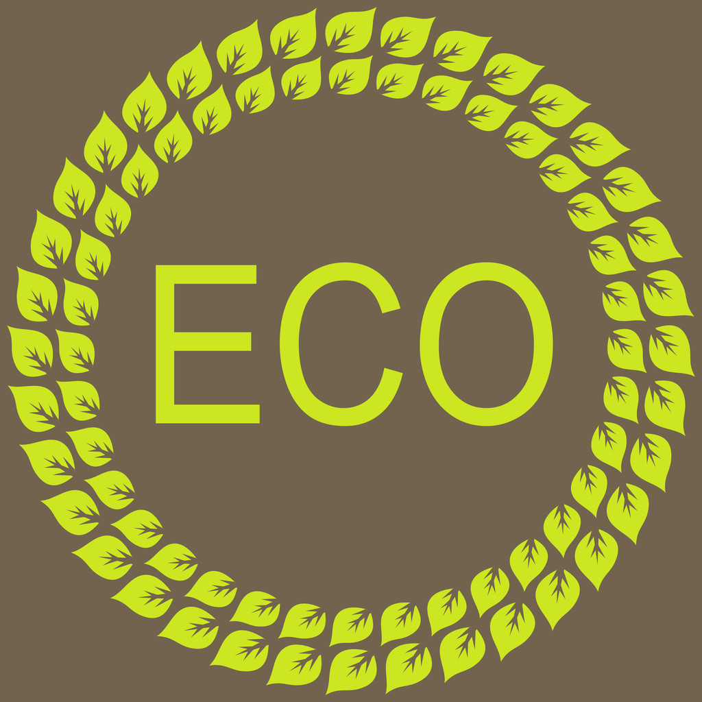 blad eco frame, etiket en stickere.  - Vector, afbeelding