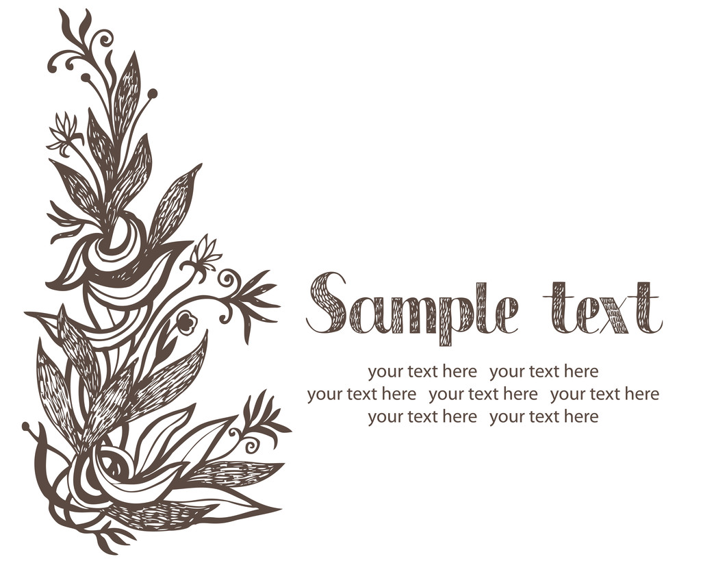 Flowers background design card - Vector, Image