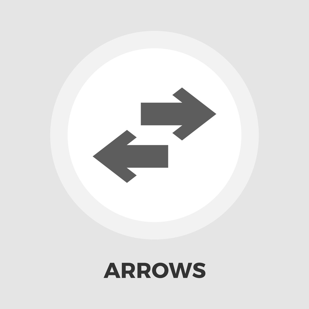 Arrow flat icon - Vector, Image