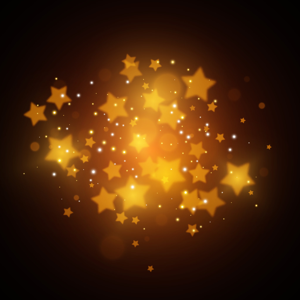 Magische sterren achtergrond. Gouden magische sterren. Vectorillustratie - Vector, afbeelding