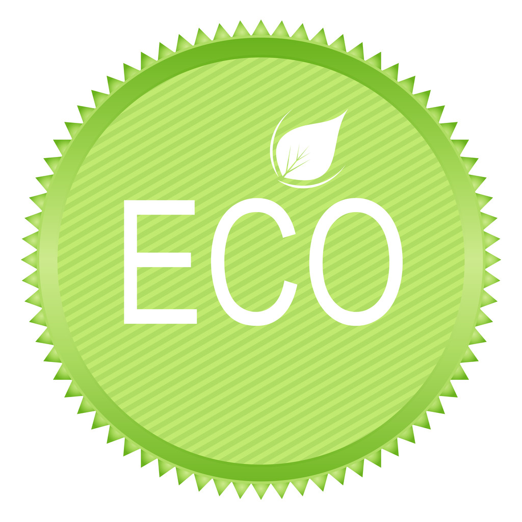 Sticker met een tekst-eco - Vector, afbeelding