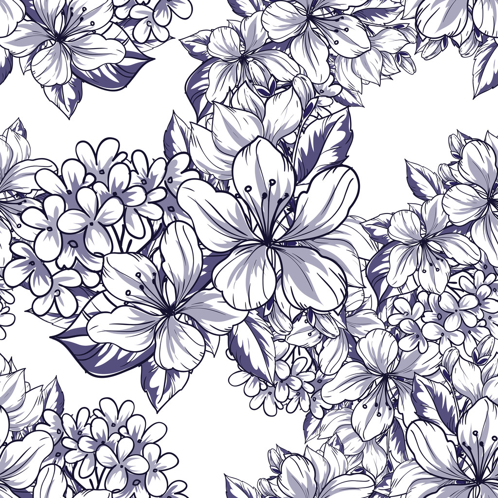 λουλούδι μοτίβο φόντου - Διάνυσμα, εικόνα