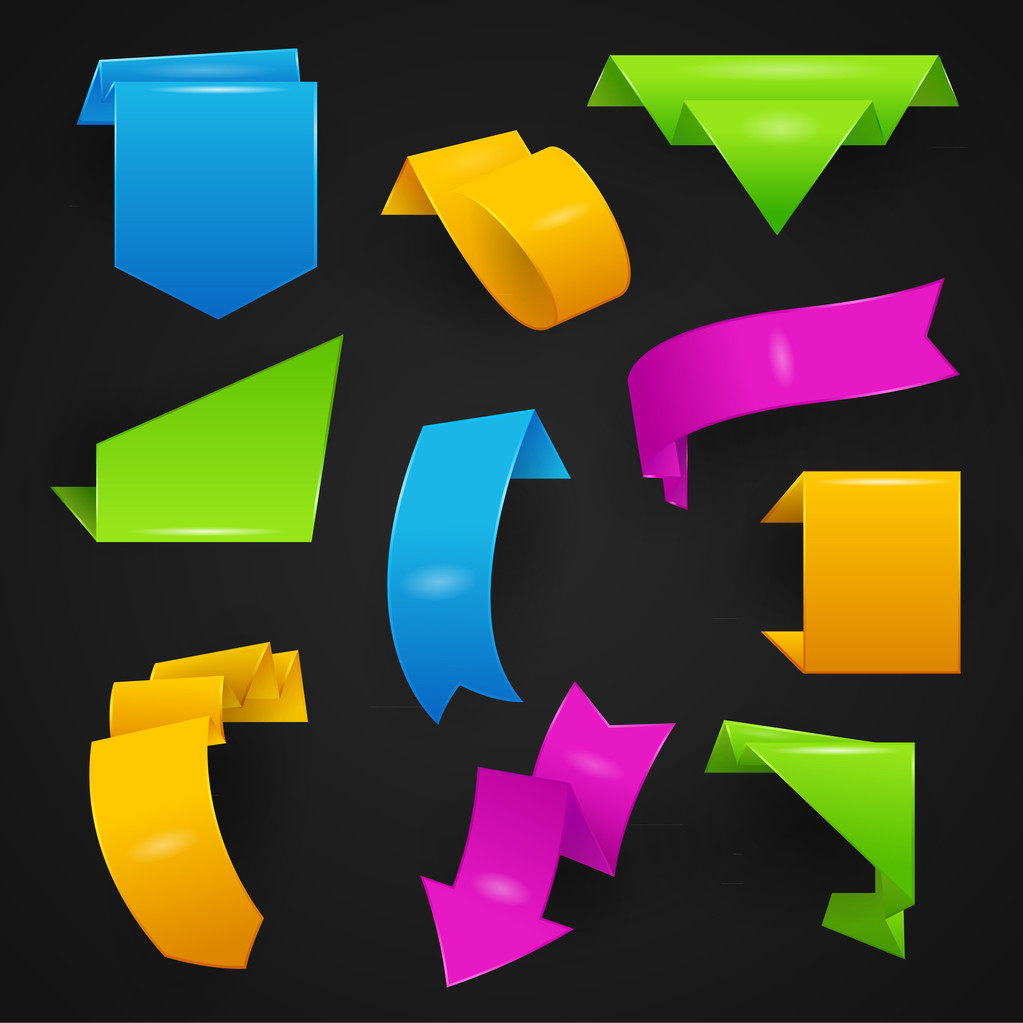 Origami-elementen  - Vector, afbeelding