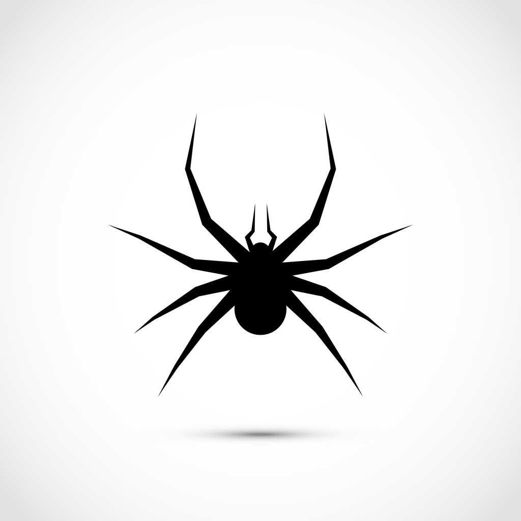 icono de araña negro
 - Vector, imagen