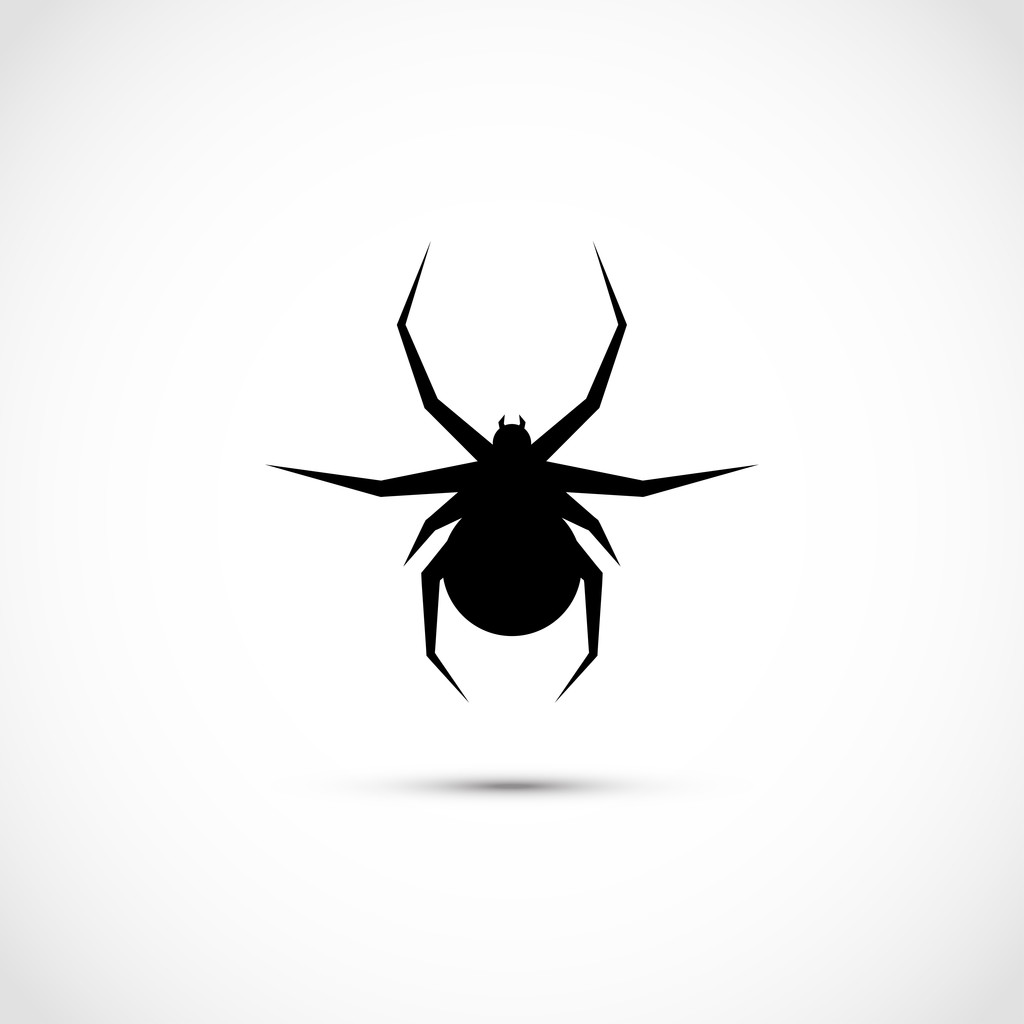 чорний павук значок
 - Вектор, зображення