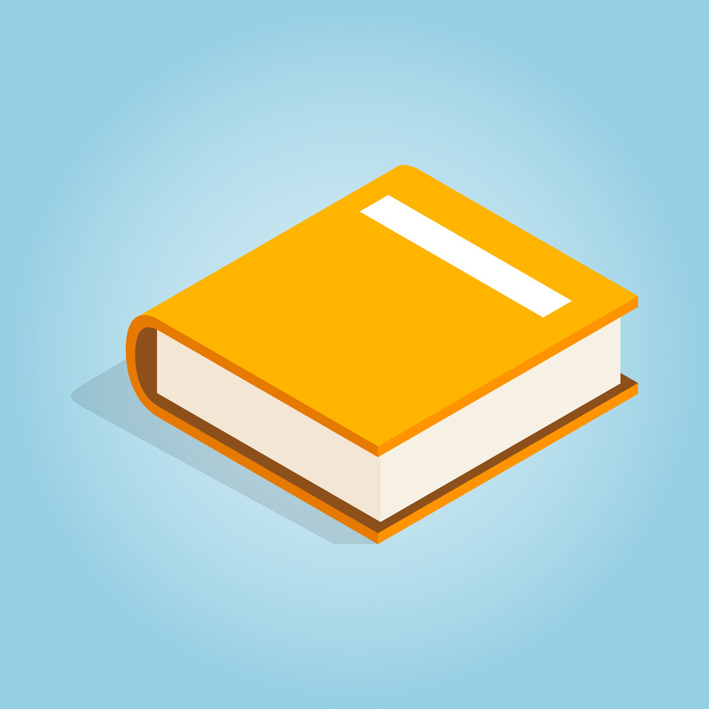 Big book icon, isometric 3d style - Vector, Image