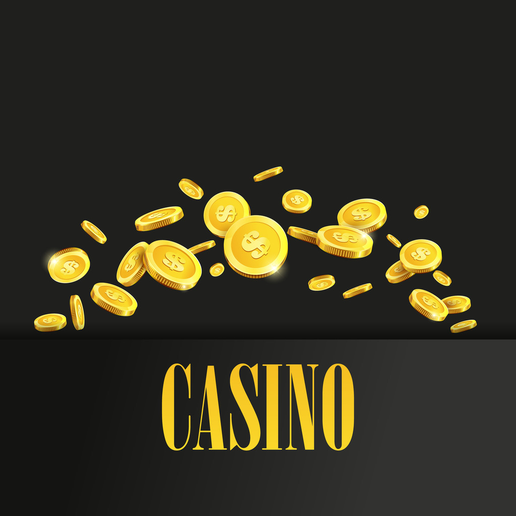 Póster de Casino con monedas de oro
. - Vector, imagen