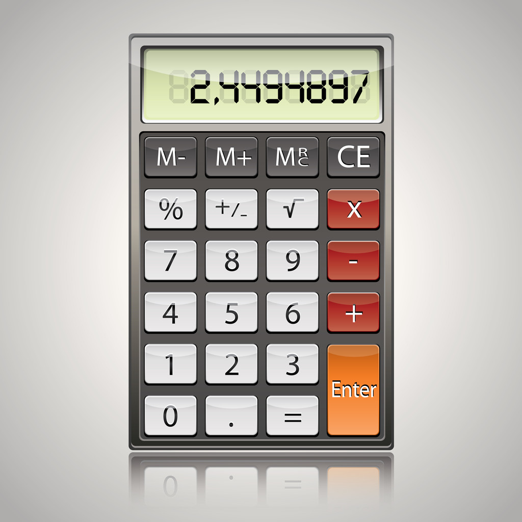 glanzende rekenmachine - Vector, afbeelding