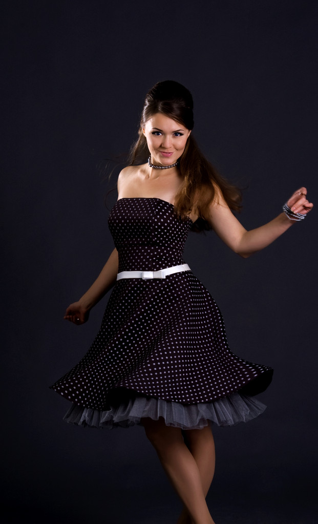 retro-stílusú női táncos - Fotó, kép