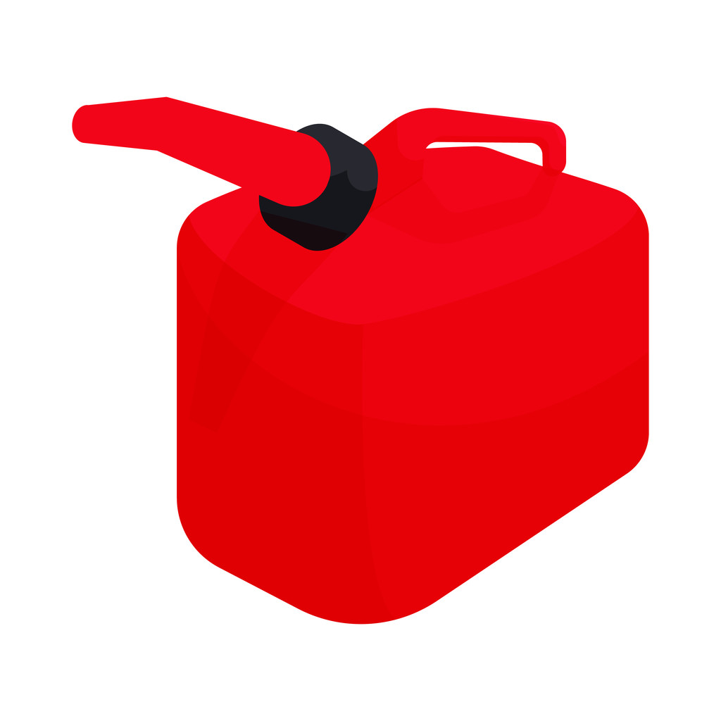 Icône de boîte à gaz rouge, style dessin animé
 - Vecteur, image