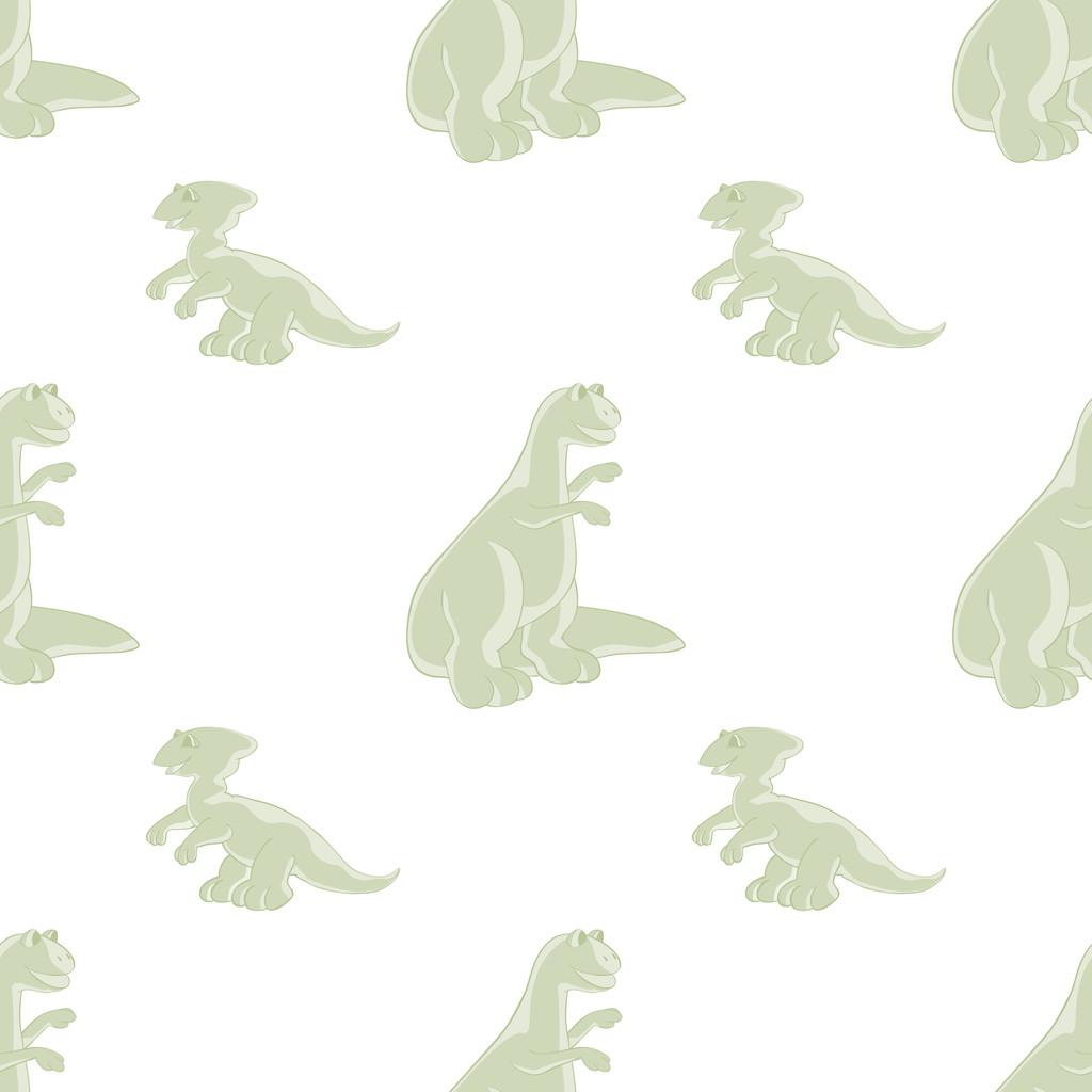 Seamless pattern. Funny dinosaurs - Vector, Image