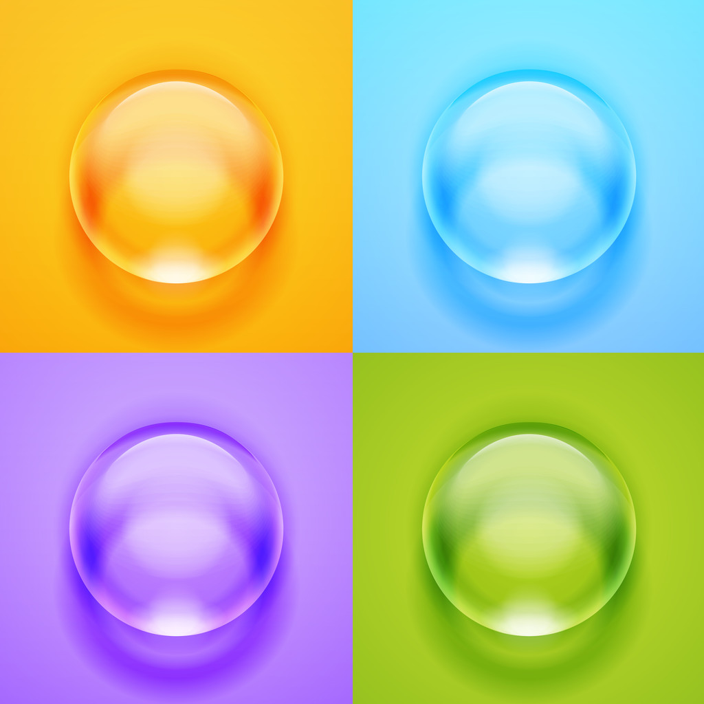 Vecteur sphère en verre transparent avec reflets et reflets
. - Vecteur, image
